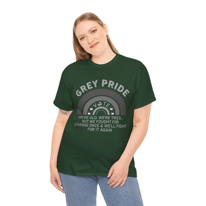 Grey Pride T-Shirt – Inspirational Aging With Strength Graphic Tee