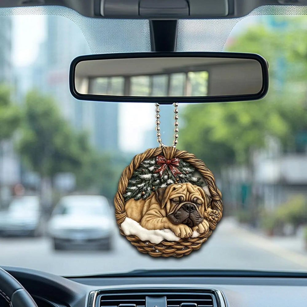 English Mastiff In Mini Basket Ornament - MB028