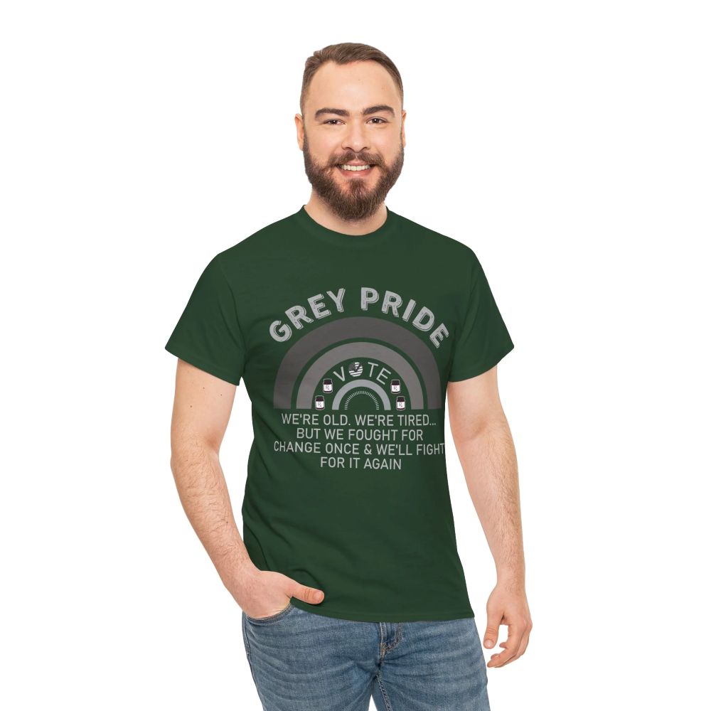 Grey Pride T-Shirt – Inspirational Aging With Strength Graphic Tee