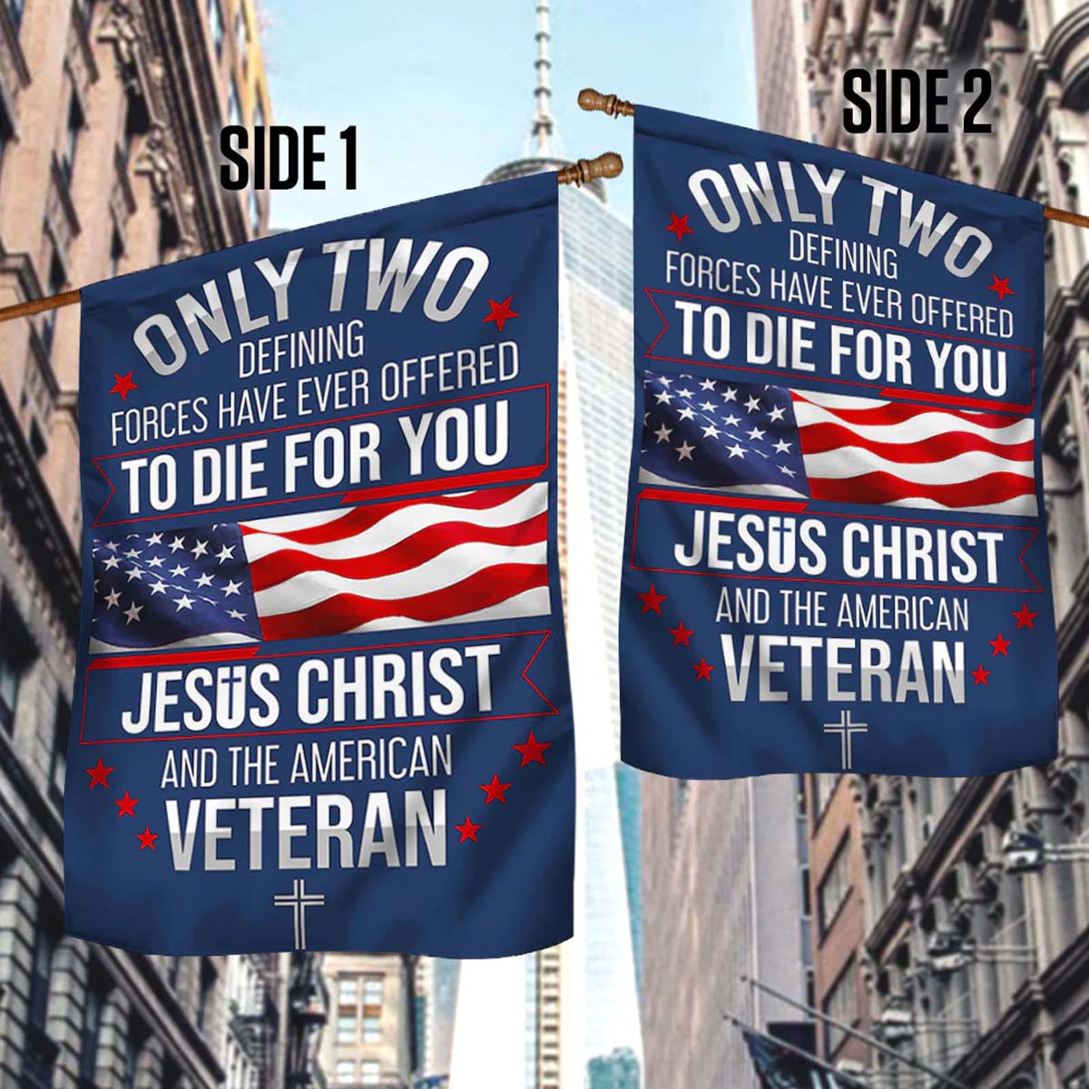 Veterans Day Flag Jesus Christ And The American Flag - C039