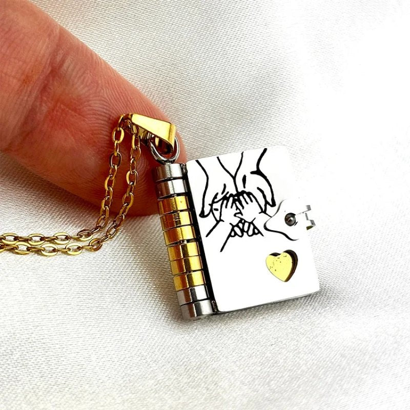 To My Incredible Son - Mini Book Message Necklace