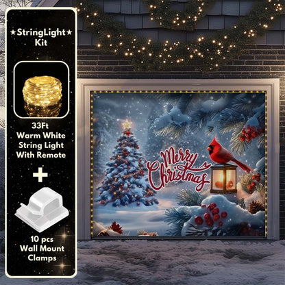 Cardinal's Christmas Garage Door Covers D488