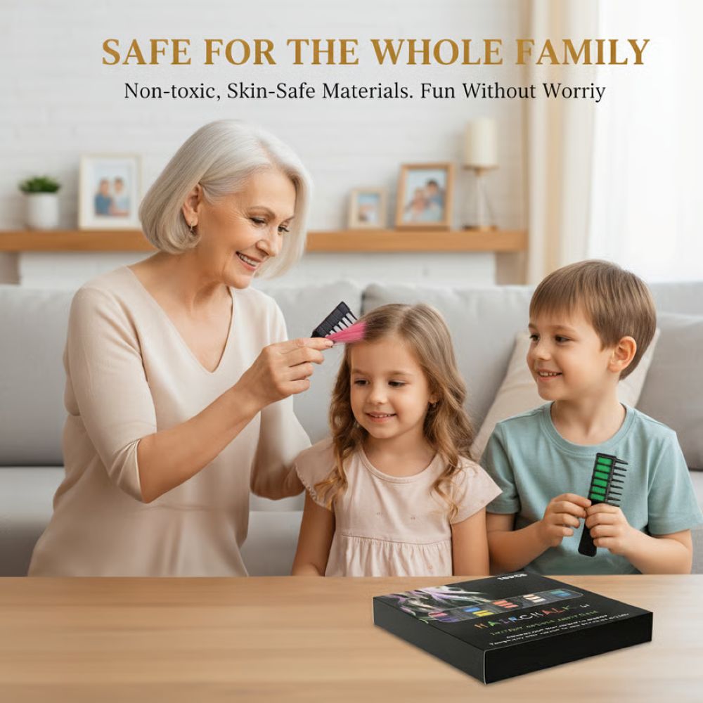 Festive Fun Hair Chalk Combs 🌈