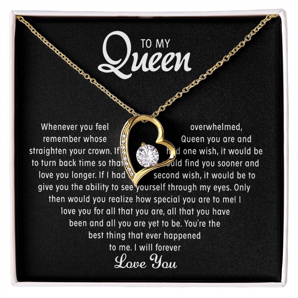 To My Queen – Love Heart Necklace