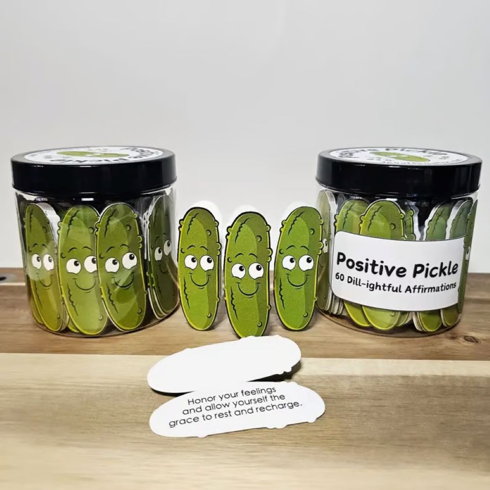 Positive Pickle Emotional Support Affirmation Cards