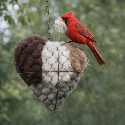 Bird Nesting Heart Outdoor Yard Art
