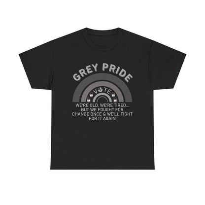 Grey Pride T-Shirt – Inspirational Aging With Strength Graphic Tee