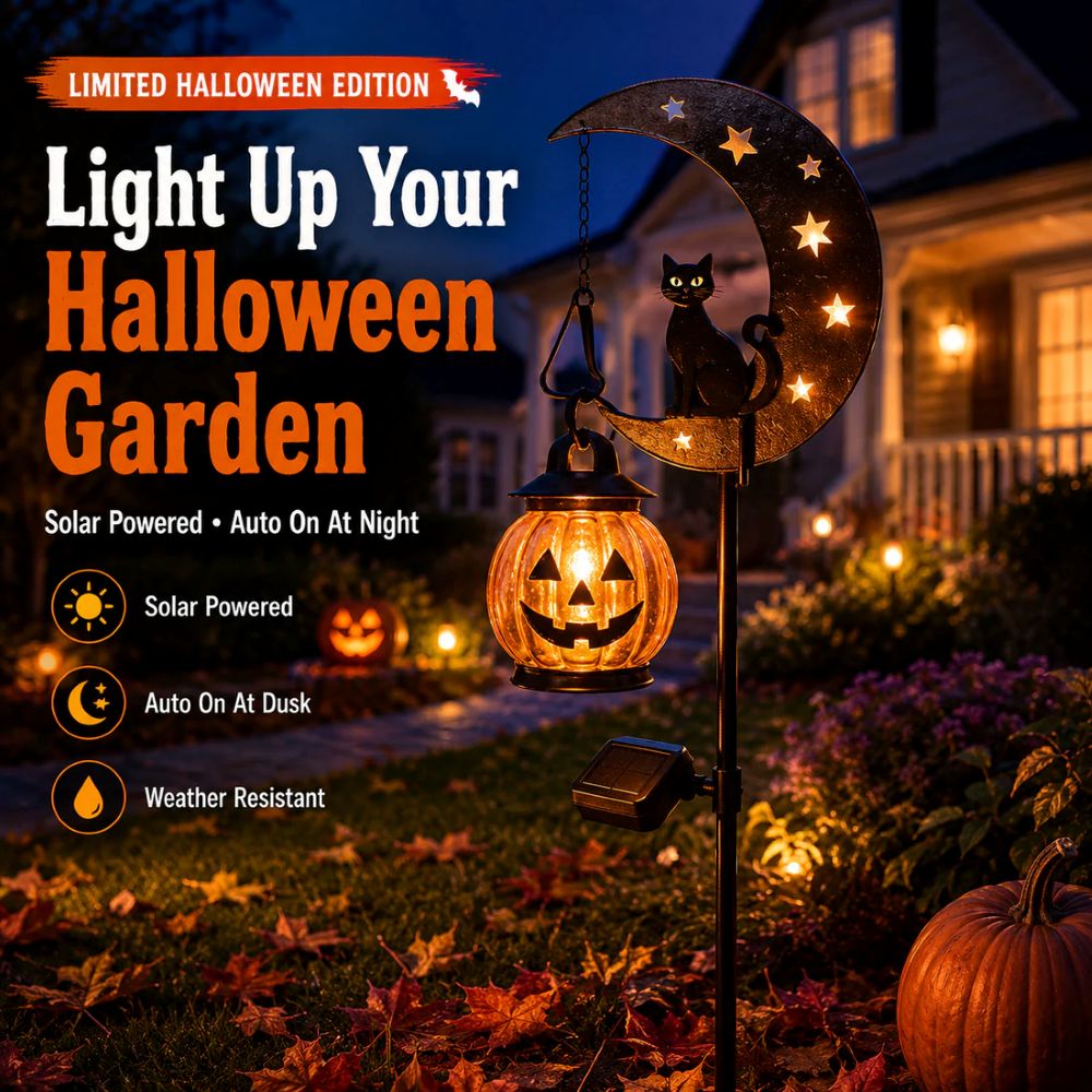 Pumpkin Moon Garden Stake Light🎃