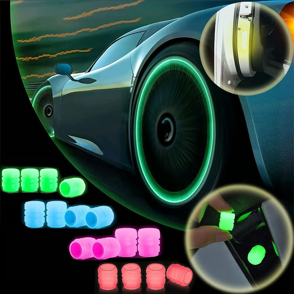 50PCS Glow-in-the-Dark Car Tire Valve Cap Set