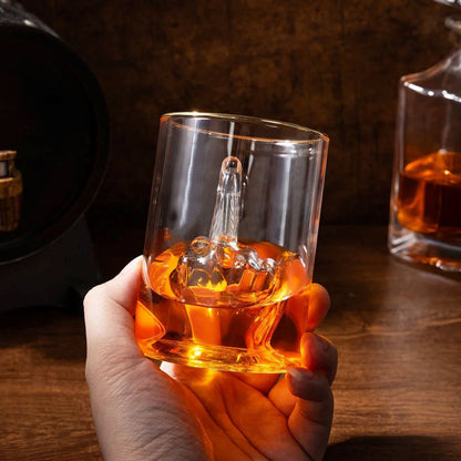 Cheers To Your Attitude - Funny Middle Finger 12.5 oz Whiskey Glass