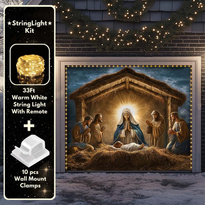 Nativity Scene Christmas Garage Door Covers D490