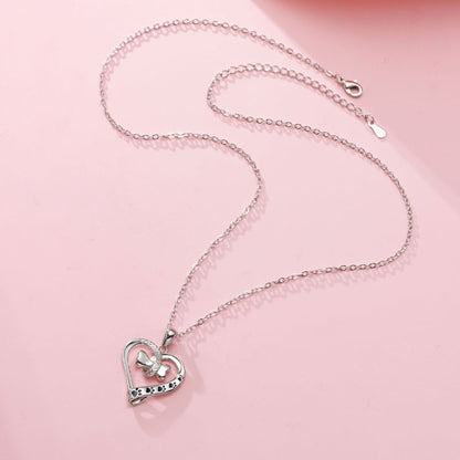 Bone Heart Paw Necklace
