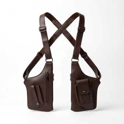 Premium Leather Shoulder Bag - Hidden Anti-Theft Compartments