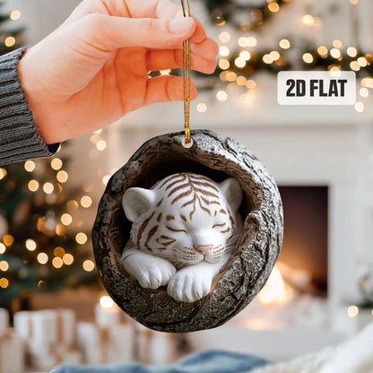 White Tiger - Animal Christmas Ornament CH085