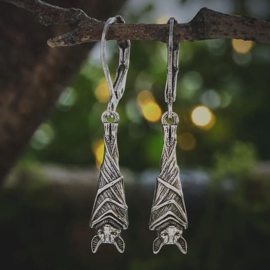 Leverback Vintage Hanging Bat Jewelry