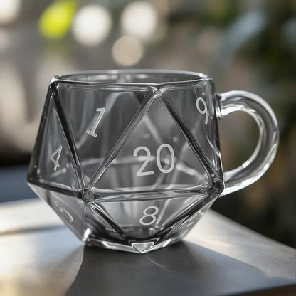 Rainbow Glass D20 Dice Cup
