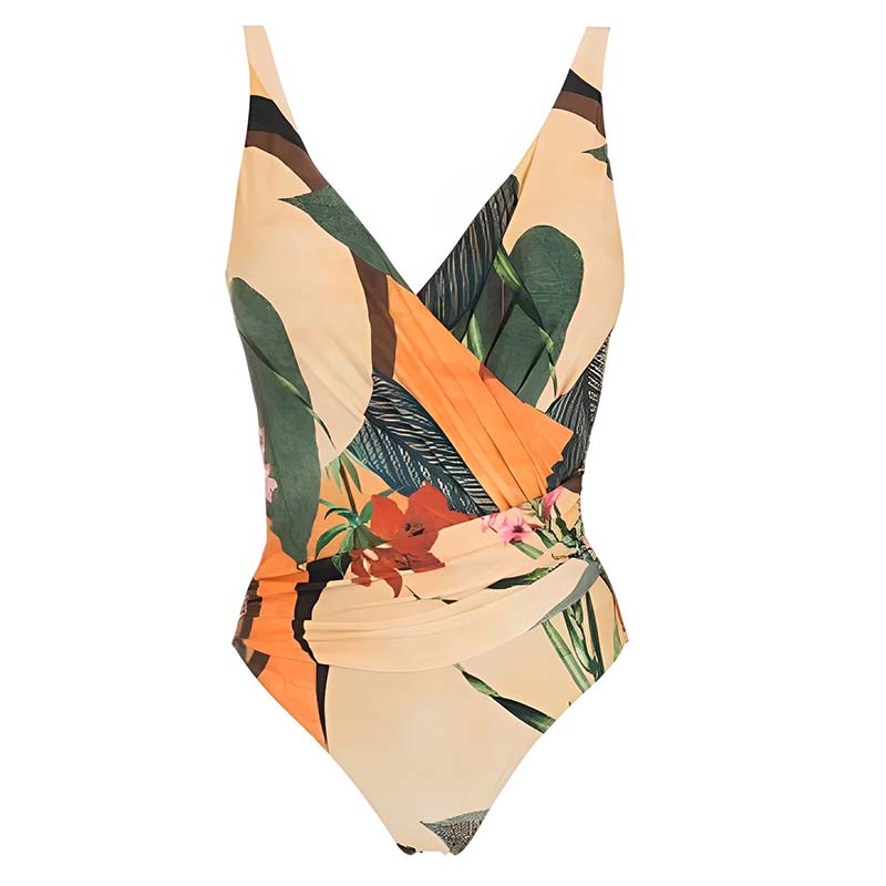 Resort Print One Piece Bikini - F381