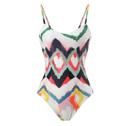 Gradient Tie Dye Wrap Hip Long Dress Two Piece Swimsuit - F380
