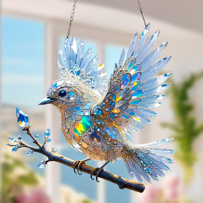 Crystal Bird Stained Art Ornament