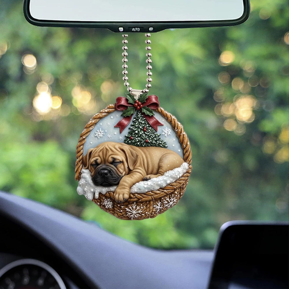 Bullmastiff In Mini Basket Ornament - MB003