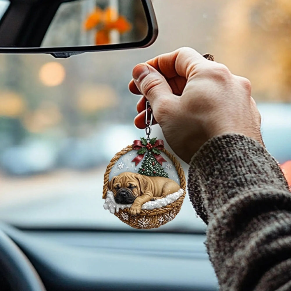 Bullmastiff In Mini Basket Ornament - MB003