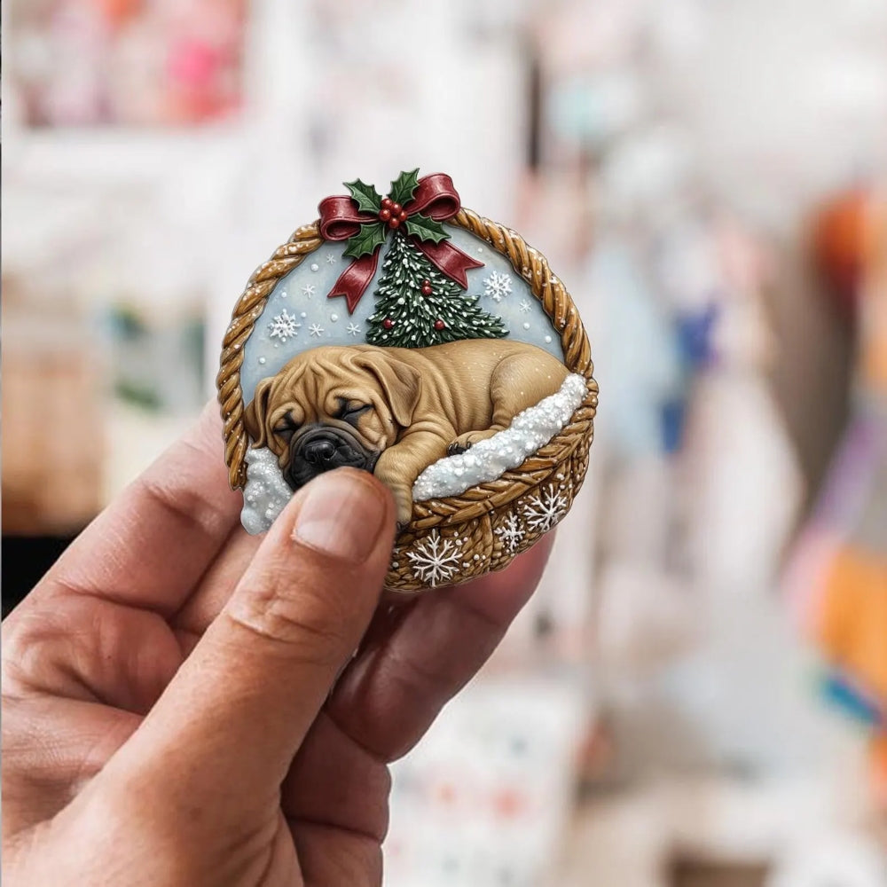 Bullmastiff In Mini Basket Ornament - MB003