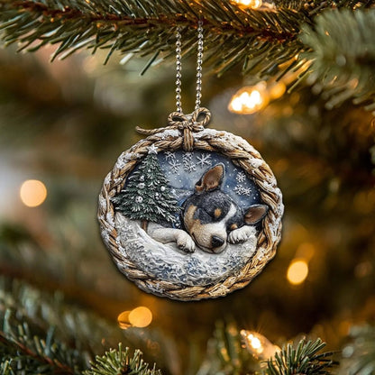 Australian Cattle Dog In Mini Basket Ornament - MB030