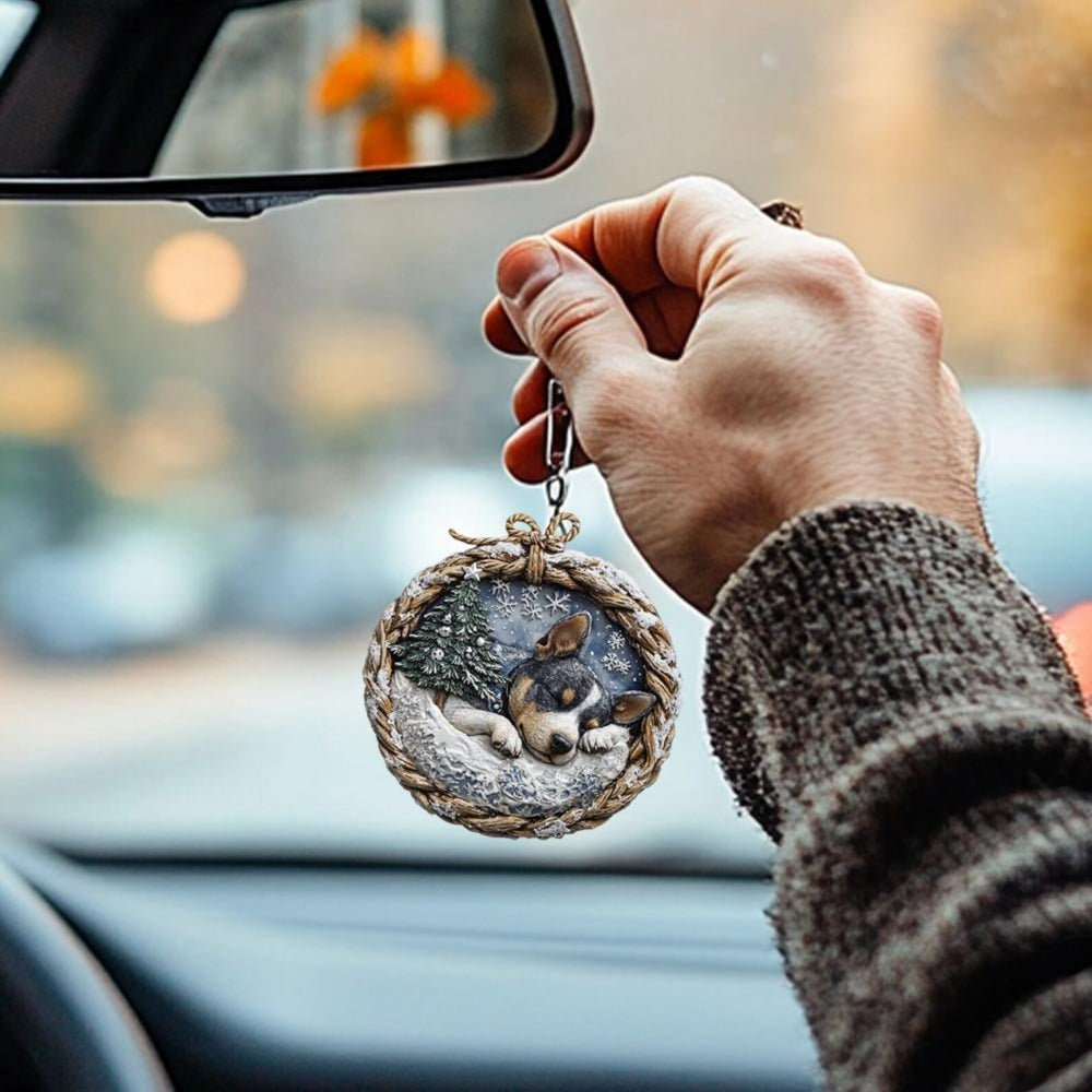 Australian Cattle Dog In Mini Basket Ornament - MB030