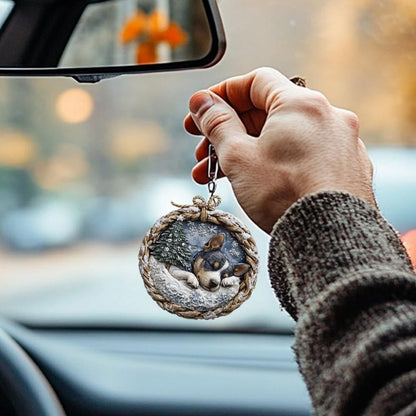 Australian Cattle Dog In Mini Basket Ornament - MB030