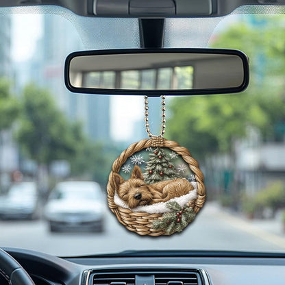 Welsh Terrier In Mini Basket Ornament - MB031