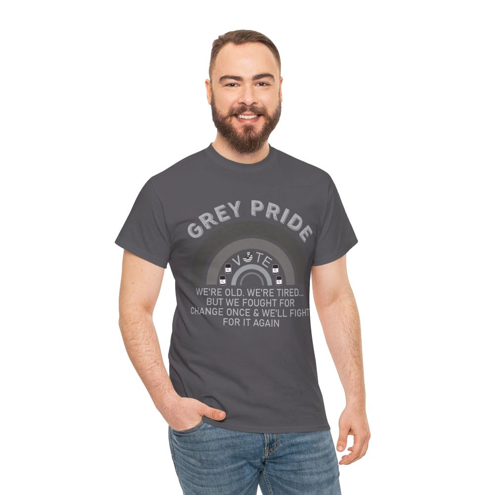 Grey Pride T-Shirt – Inspirational Aging With Strength Graphic Tee