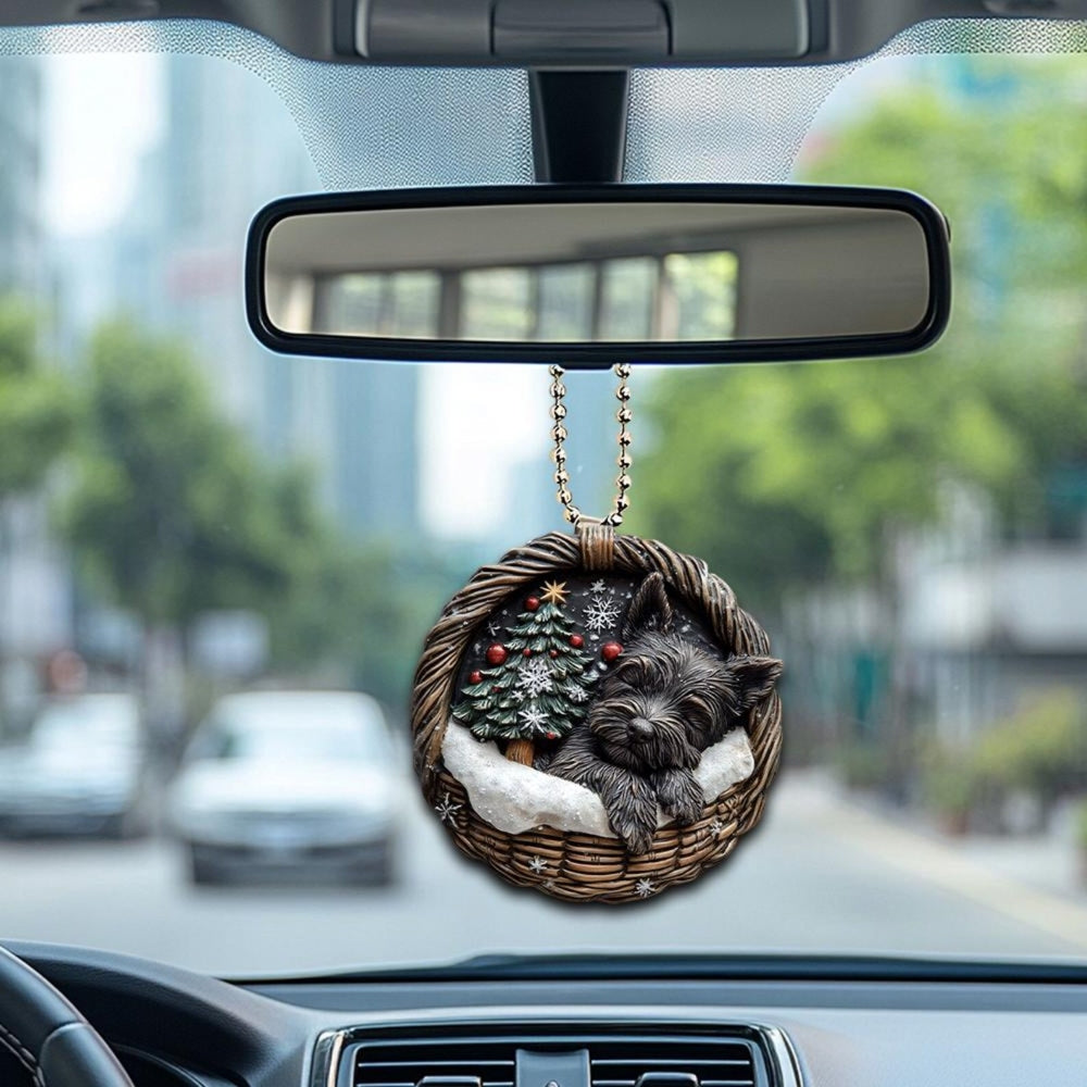 Scottish Terrier In Mini Basket Ornament - MB034