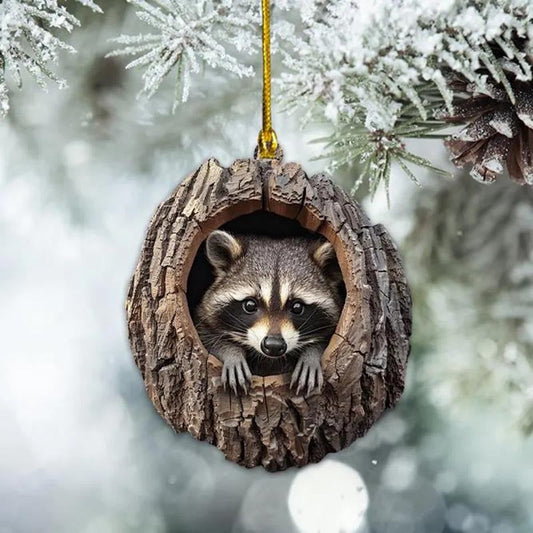 Racoon - Animal Christmas Ornament CH035