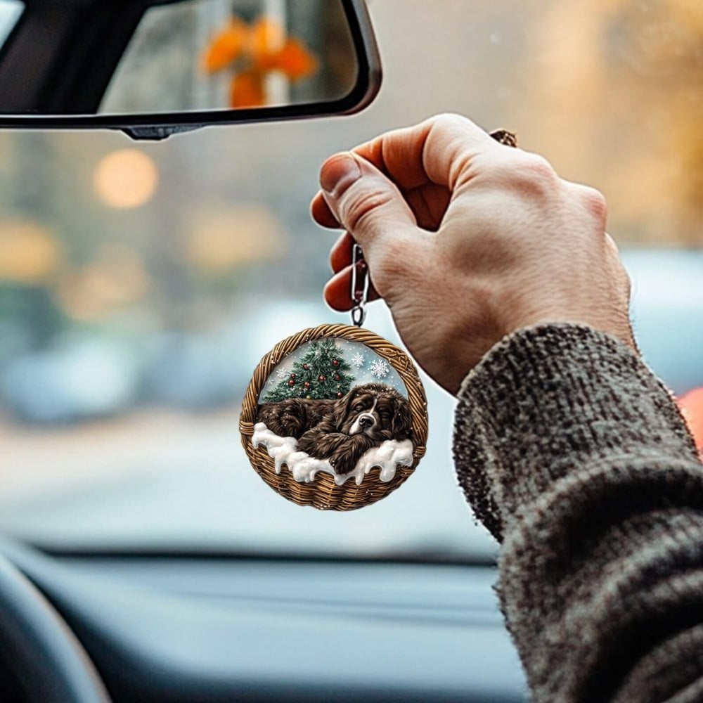 Newfoundland In Mini Basket Ornament - MB037