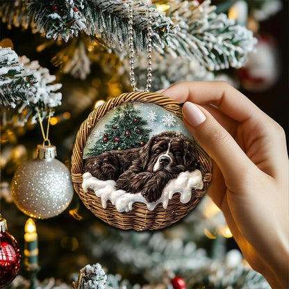 Newfoundland In Mini Basket Ornament - MB037