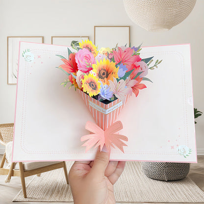 Vibrant 3D Butterfly & Daisy Pop-Up Greeting Card💐🦋