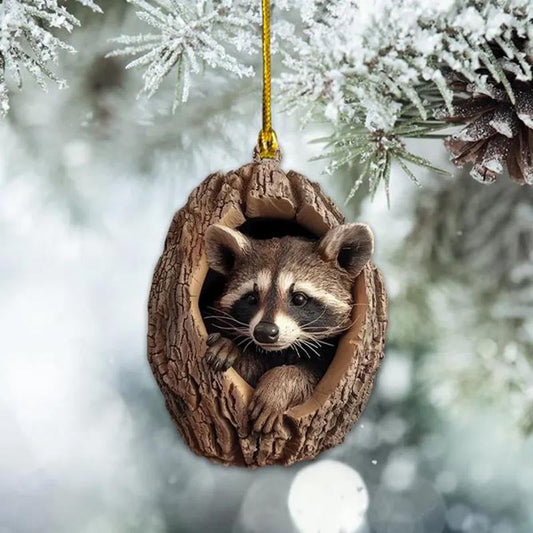 Racoon - Animal Christmas Ornament CH038