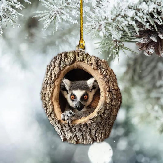 Lemur - Animal Christmas Ornament CH039