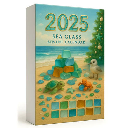 Sea Glass Christmas Tree Advent Calendar - 2D Acrylic Christmas Tree Countdown Calendar