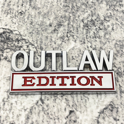 Outlaw Edition - Emblem Sticker Badge, Funny Decals for Car, Truck, SUV, Motorcycle - TE015