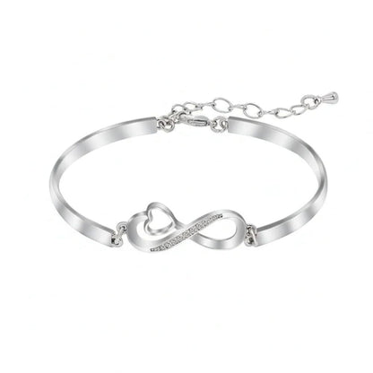 To My Unbiological Daughter - I Always With You Heart Infinity Bracelet
