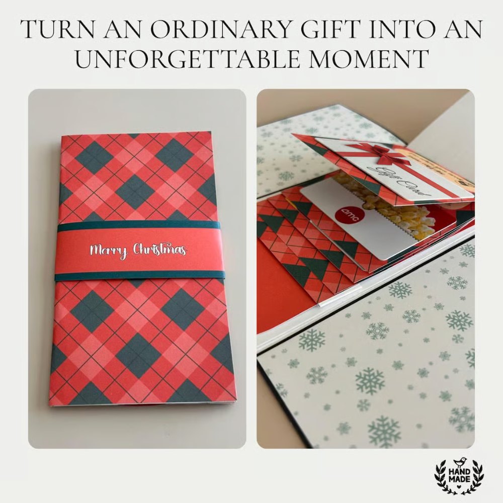 Christmas Gift Card Holder Book – Handmade Holiday Surprise, Festive Design & Heartfelt Gifting Magic