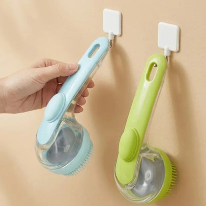 2-in-1 Pet Bath Brush – Shampoo Dispenser & Soft Massage Grooming Tool