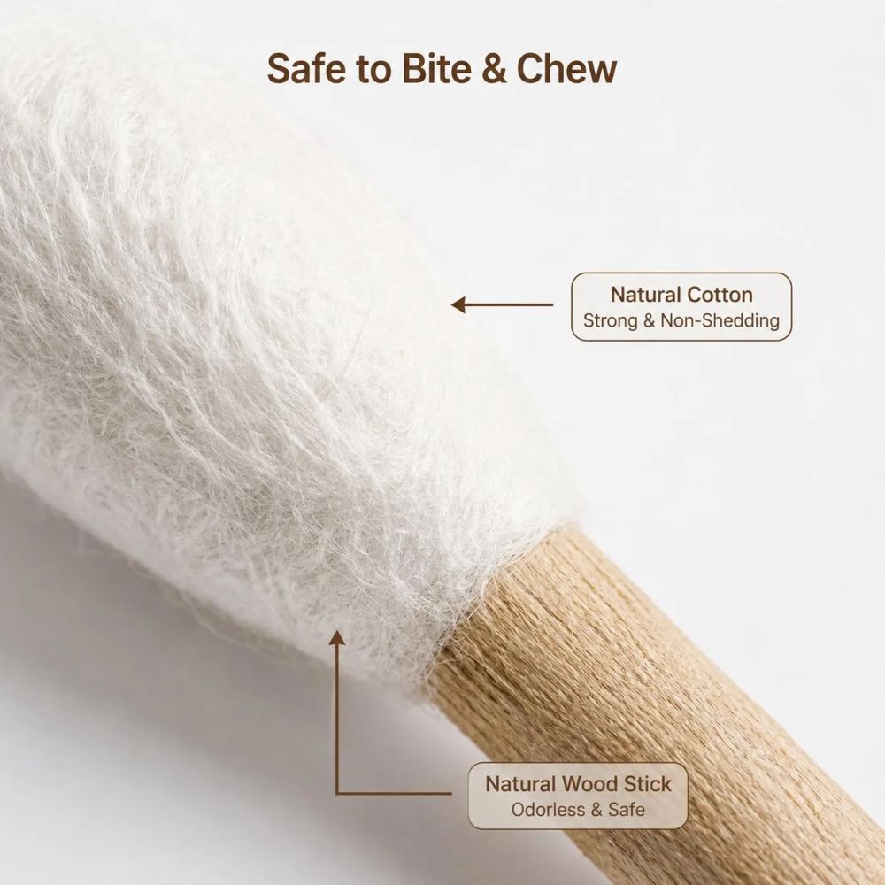 Extra-Large Catnip - Bite-Resistant Wool Felt Stick