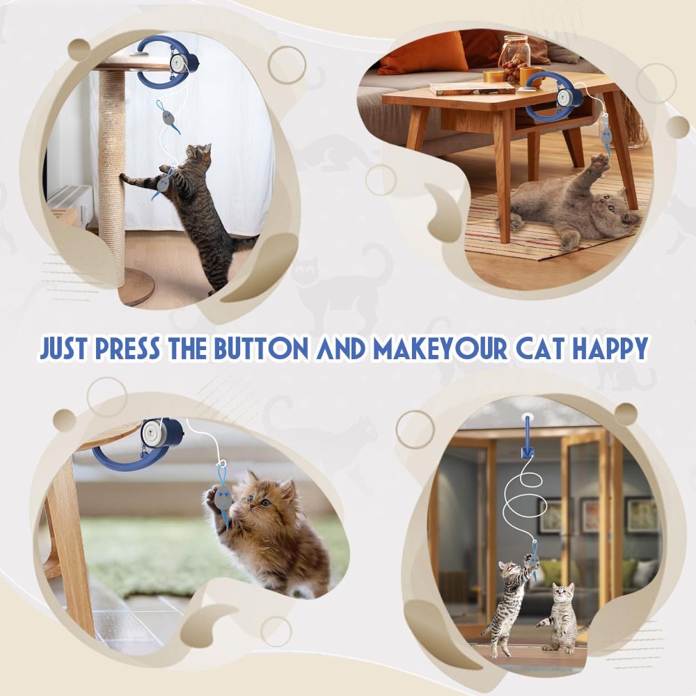Door Hanging Interactive Pet Toy – Automatic Swing & Bounce Tease
