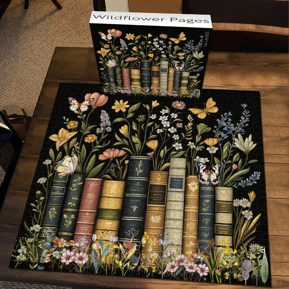 Wildflower Pages Jigsaw Wooden Puzzle 1000 Pieces