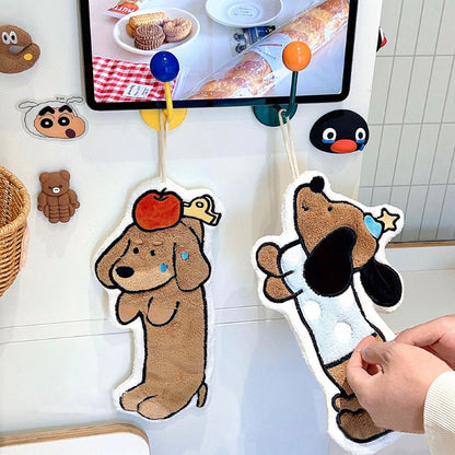 Adorable Dog Hand Towels - Star Dachshund