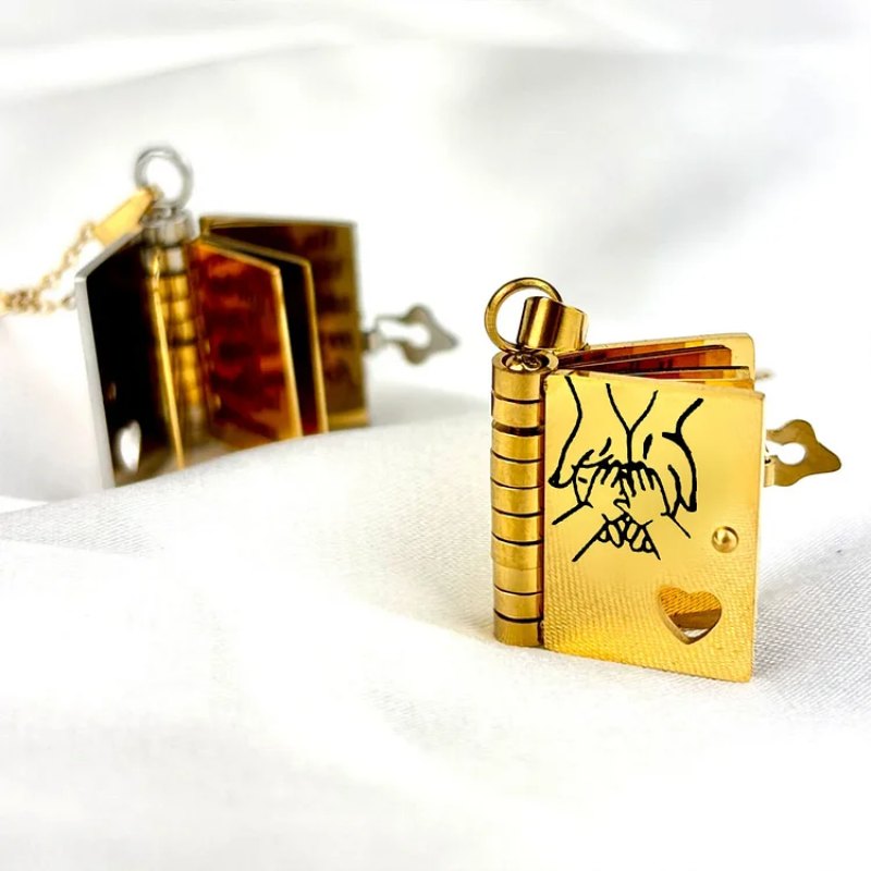 To My Incredible Son - Mini Book Message Necklace
