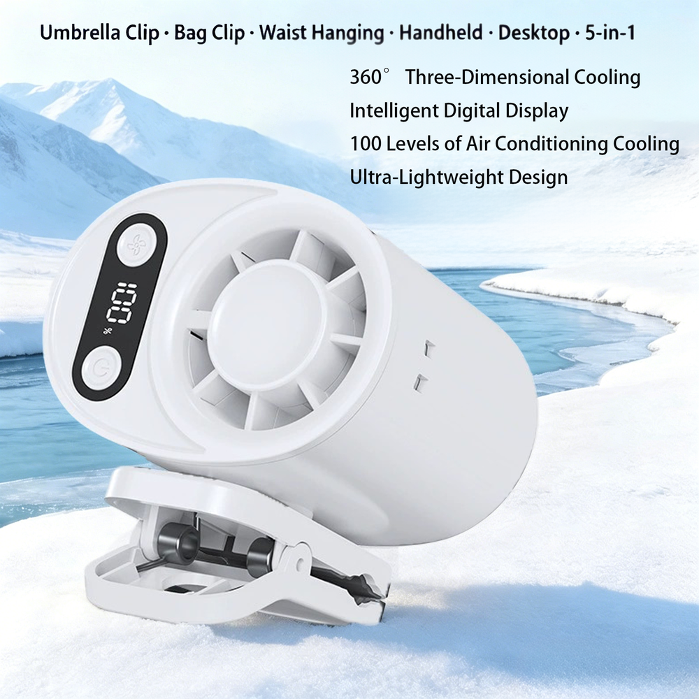 Portable Cooling Clip-On Fan - Rechargeable Clip Fan