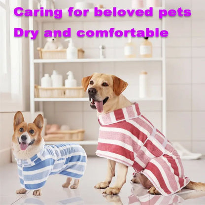 Quick-Drying Dog Bathrobe - Super Absorbent Soft Pet Towel Wrap